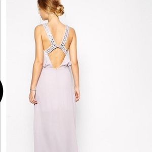 ASOS embellished back maxi dress